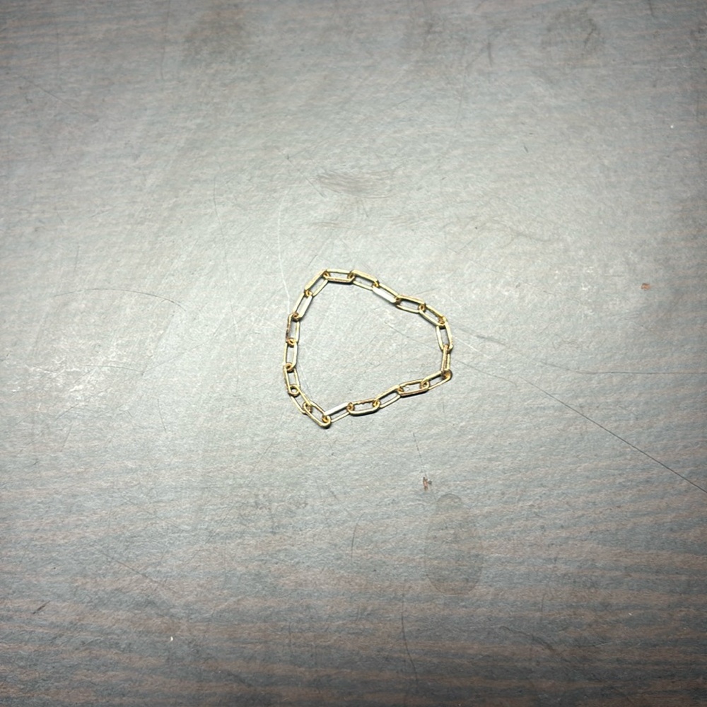 14k rose gold paperclip ring